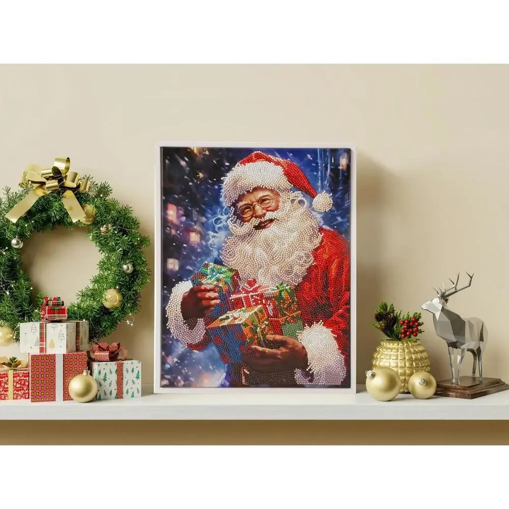 Diamond Dotz "Christmas Gifts" Santa Intermediate DD4391 Special Edition 13x18" - Picture 9 of 11